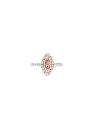 Main View - Click To Enlarge - LC COLLECTION JEWELLERY - 18K Rose Gold Platinum Diamond Ring — Size US 6