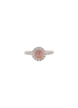 Main View - Click To Enlarge - LC COLLECTION JEWELLERY - 18K Rose Gold Platinum Diamond Ring — Size US 6