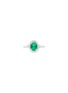 Main View - Click To Enlarge - LC COLLECTION JEWELLERY - Platinum Emerald Diamond Ring — Size US 5.75