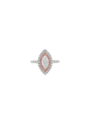 Main View - Click To Enlarge - LC COLLECTION JEWELLERY - 18K Rose Gold Platinum Diamond Ring — Size US 6