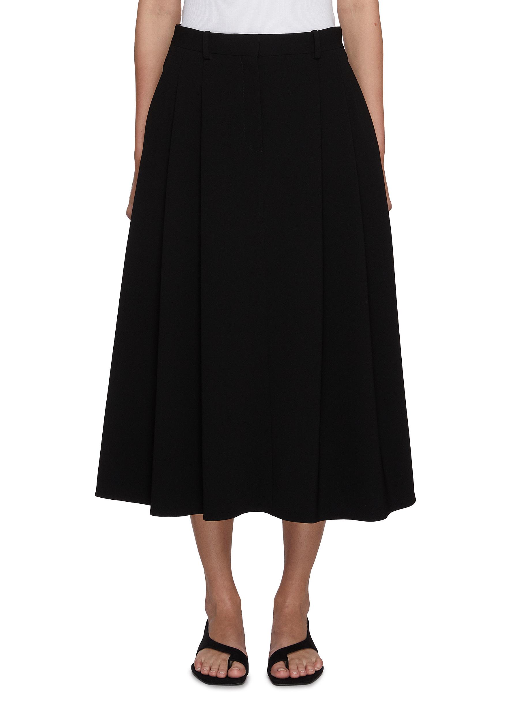 スカート THEORY MIDI SKIRT Theory satin-finish Silk Midi Skirt | Grey | FARFETCH