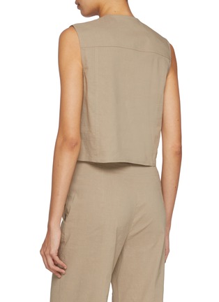Back View - Click To Enlarge - THEORY - Trucker Cropped Vest