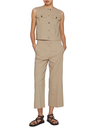 Figure View - Click To Enlarge - THEORY - Trucker Cropped Vest