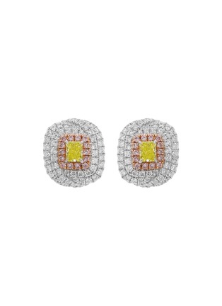 Main View - Click To Enlarge - LC COLLECTION JEWELLERY - 18K Pink Gold White Gold Platinum Diamond Earrings