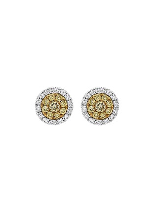 Main View - Click To Enlarge - LC COLLECTION JEWELLERY - 18K Gold Platinum Diamond Yellow Diamond Earrings