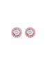 Main View - Click To Enlarge - LC COLLECTION JEWELLERY - 18K Gold Diamond Pink Diamond Stud Earrings