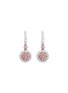 Main View - Click To Enlarge - LC COLLECTION JEWELLERY - 18K Gold Diamond Pink Diamond Drop Earrings