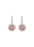 Main View - Click To Enlarge - LC COLLECTION JEWELLERY - 18K Gold Diamond Pink Diamond Drop Earrings