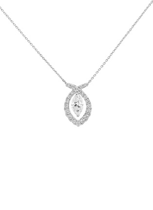 Main View - Click To Enlarge - LC COLLECTION JEWELLERY - 18K White Gold Diamond Pendant Necklace