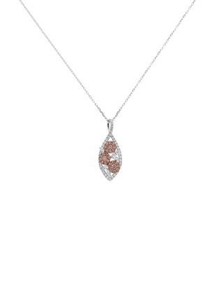 Main View - Click To Enlarge - LC COLLECTION JEWELLERY - 18K Rose Gold Platinum Diamond Pink Diamond Pendant Necklace