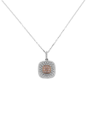 Main View - Click To Enlarge - LC COLLECTION JEWELLERY - 18K Rose Gold Platinum Diamond Pink Diamond Pendant Necklace