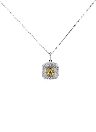 Main View - Click To Enlarge - LC COLLECTION JEWELLERY - Platinum Diamond Pink Diamond Pendant Necklace