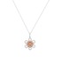 Main View - Click To Enlarge - LC COLLECTION JEWELLERY - 18K Rose Gold Platinum Diamond Pink Diamond Pendant Necklace