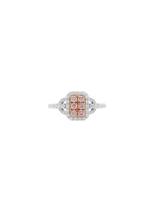 Main View - Click To Enlarge - LC COLLECTION JEWELLERY - 18 Rose Gold Platinum Diamond Pink Diamond Ring — Size US 6