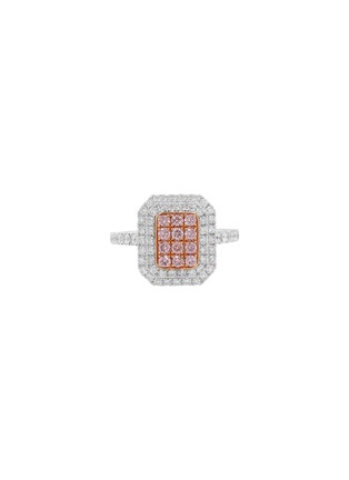 Main View - Click To Enlarge - LC COLLECTION JEWELLERY - 18 Rose Gold Platinum Diamond Pink Diamond Ring — Size US 6