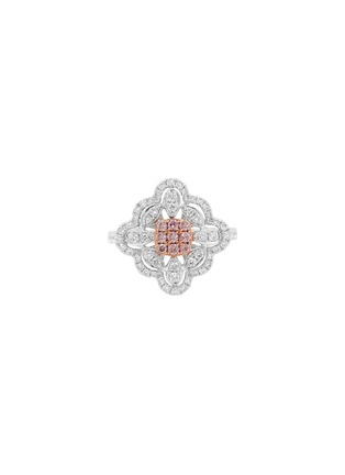 Main View - Click To Enlarge - LC COLLECTION JEWELLERY - 18K Rose Gold Platinum Diamond Ring — Size US 6