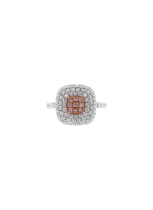 Main View - Click To Enlarge - LC COLLECTION JEWELLERY - 18 Rose Gold Platinum Diamond Pink Diamond Ring — Size US 6