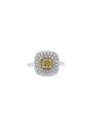 Main View - Click To Enlarge - LC COLLECTION JEWELLERY - 18 Gold Platinum Diamond Yellow Diamond Ring — Size US 6