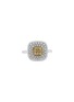 Main View - Click To Enlarge - LC COLLECTION JEWELLERY - 18 Gold Platinum Diamond Yellow Diamond Ring — Size US 6