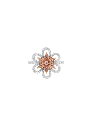 Main View - Click To Enlarge - LC COLLECTION JEWELLERY - 18 Rose Gold Platinum Diamond Pink Diamond Ring — Size US 6