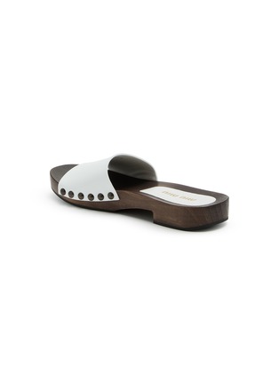  - MIU MIU - Zoccoli Leather Wooden Clogs