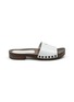 Main View - Click To Enlarge - MIU MIU - Zoccoli Leather Wooden Clogs