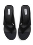 Detail View - Click To Enlarge - ALAÏA - 75 Satin Wedge Thong Sandals