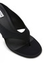 Detail View - Click To Enlarge - ALAÏA - 75 Satin Wedge Thong Sandals