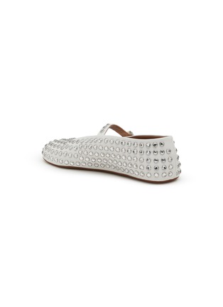  - ALAÏA - Strass Embellished Leather Ballerina Flats