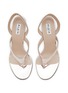 Detail View - Click To Enlarge - ALAÏA - 90 Metallic Leather Thong Sandals