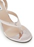Detail View - Click To Enlarge - ALAÏA - 90 Metallic Leather Thong Sandals
