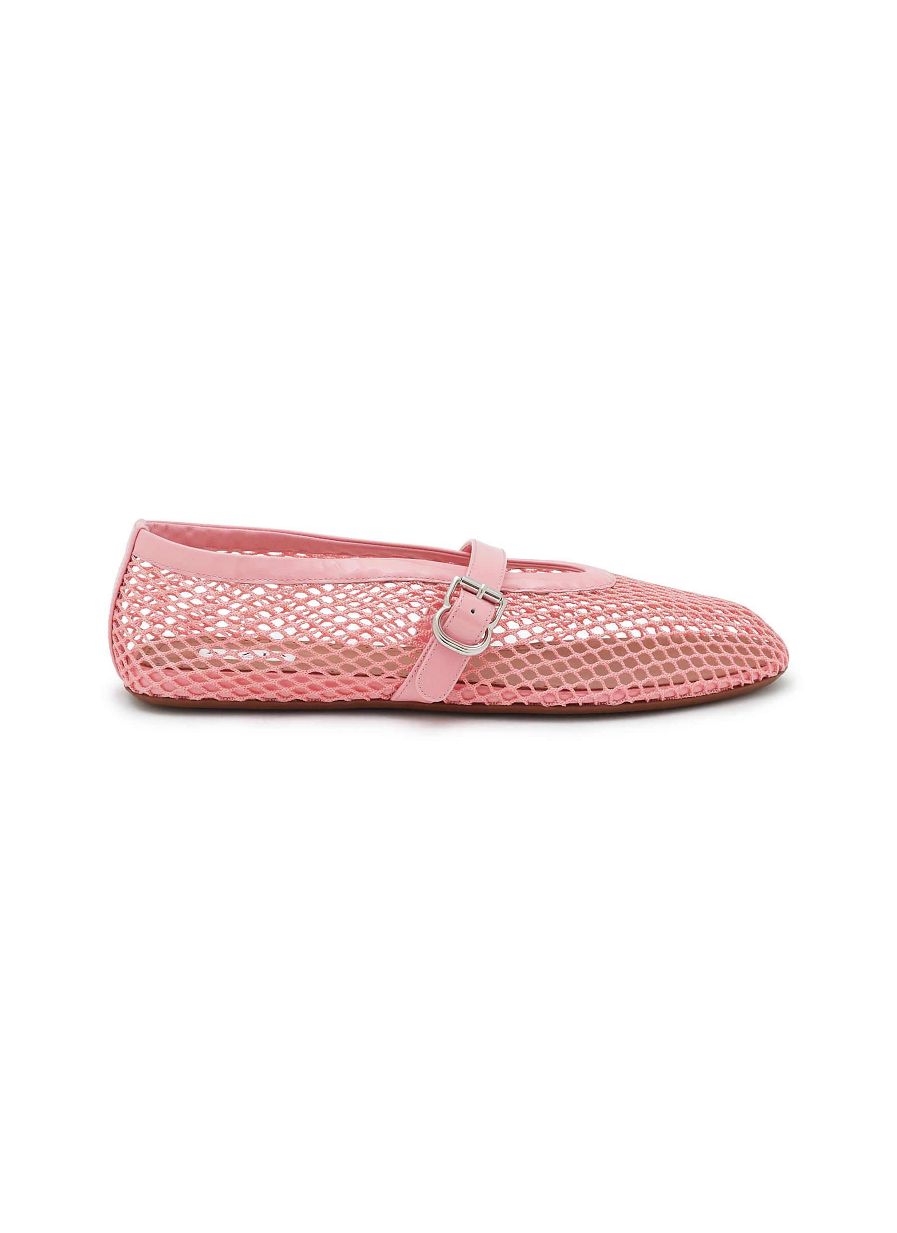 ALAÏA | Fishnet Patent Leather Mary Jane Flats | Women