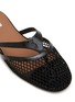 Detail View - Click To Enlarge - ALAÏA - Patent Leather Fishnet Mesh Thong Sandals