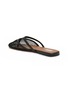  - ALAÏA - Patent Leather Fishnet Mesh Thong Sandals