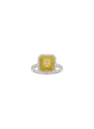 Main View - Click To Enlarge - LC COLLECTION JEWELLERY - Diamond 18K White Yellow Gold Ring — HK13