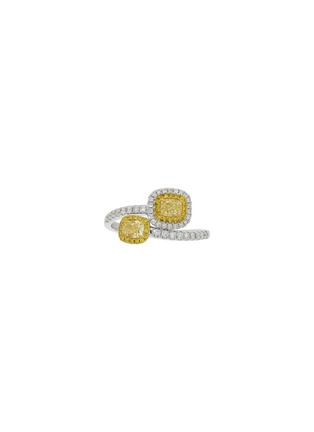 Main View - Click To Enlarge - LC COLLECTION JEWELLERY - Diamond 18K White Yellow Gold Ring — HK13