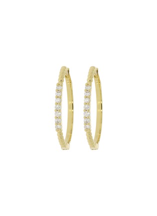 Main View - Click To Enlarge - LC COLLECTION JEWELLERY - Diamond 18K Gold Hoop Earrings