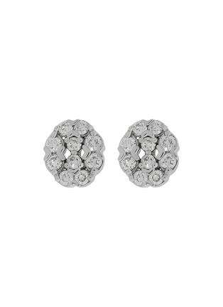 Main View - Click To Enlarge - LC COLLECTION JEWELLERY - Diamond 18K White Gold Stud Earrings