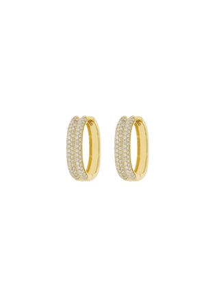 Main View - Click To Enlarge - LC COLLECTION JEWELLERY - Diamond 18K Gold Hoop Earrings