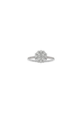 Main View - Click To Enlarge - LC COLLECTION JEWELLERY - Diamond 18K White Gold Flower Ring — US 6.5