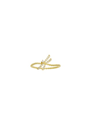 Main View - Click To Enlarge - LC COLLECTION JEWELLERY - Diamond 18K Gold Dragonfly Ring — US 6.5