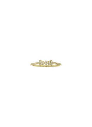 Main View - Click To Enlarge - LC COLLECTION JEWELLERY - Diamond 18K Gold Bow Ring — US 6.5