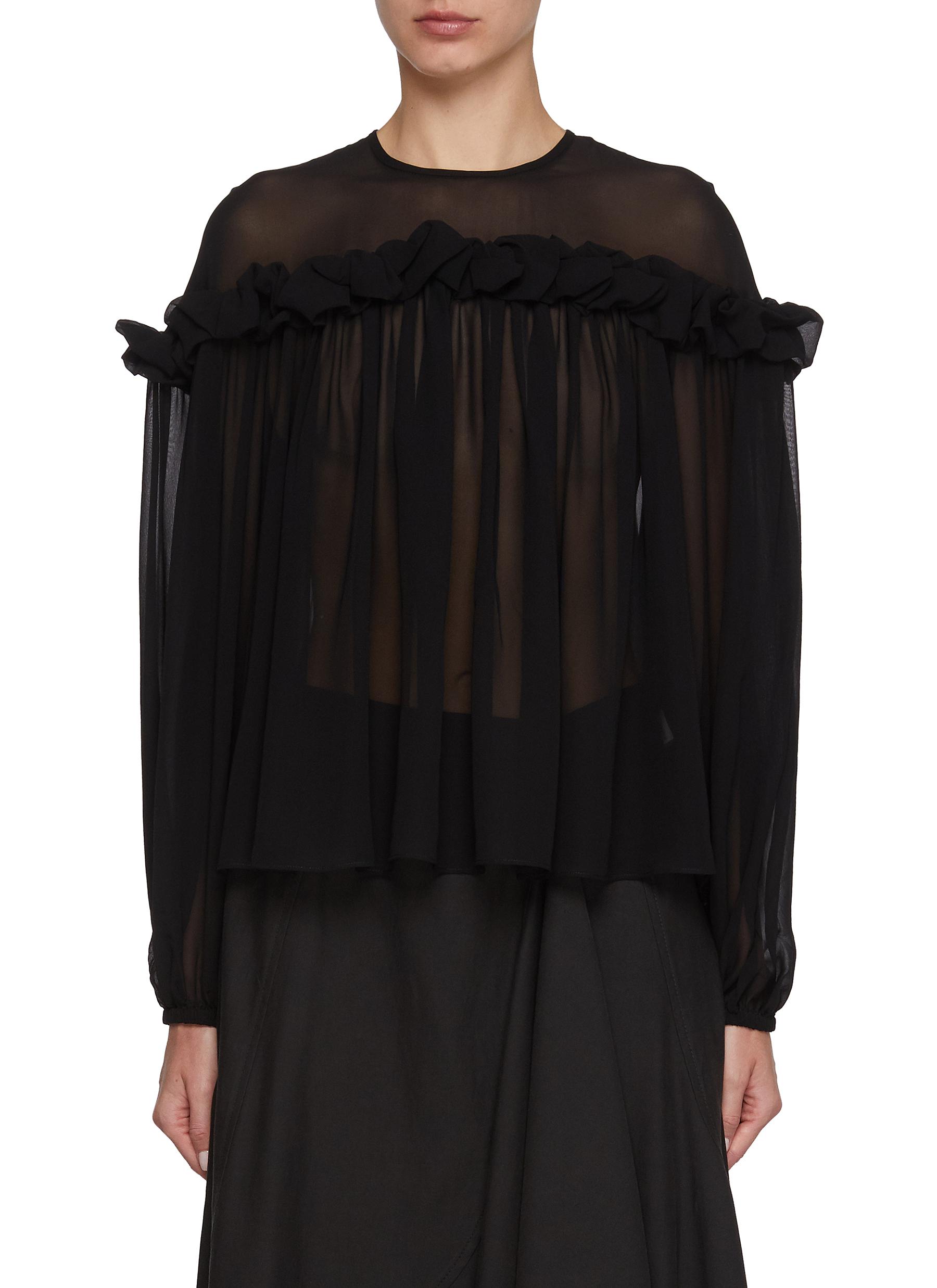トップス IENA Broad Lacde Collar Blouse IENA Broad Lacde Collar Blouse
