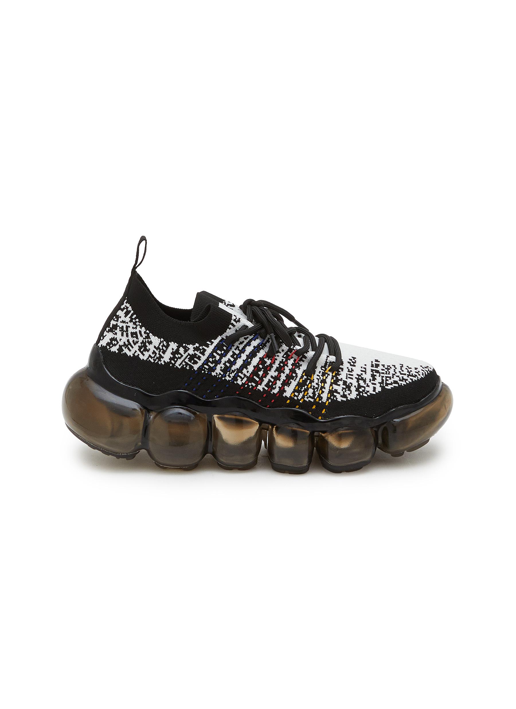 みゆ ブラック GROUNDS | Jewelry Pixel Low Top Women's Sneakers | Women