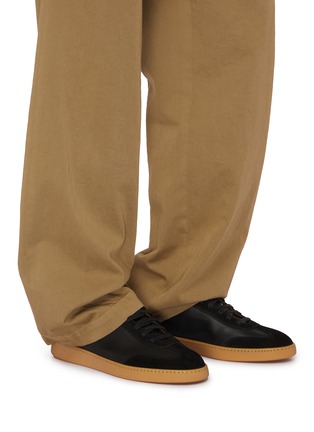 Figure View - Click To Enlarge - MAGNANNI - Crostidifu Leather Suede Low Top Men's Sneakers