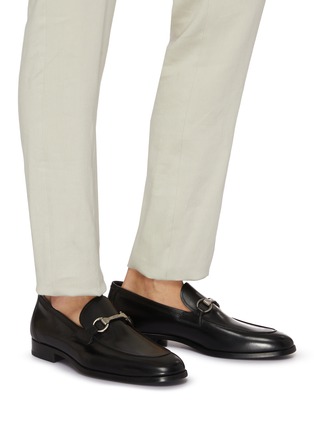 Figure View - Click To Enlarge - MAGNANNI - Bowind Leather Penny Loafers