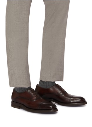 Figure View - Click To Enlarge - MAGNANNI - Wind Leeds Leather Oxford Shoes