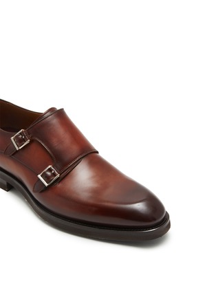 Detail View - Click To Enlarge - MAGNANNI - Wind Leeds Leather Double Monk Shoes