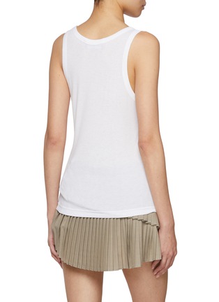 Back View - Click To Enlarge - BONBOM - Signature Scoop Neck Logo Tank Top