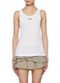 Main View - Click To Enlarge - BONBOM - Signature Scoop Neck Logo Tank Top